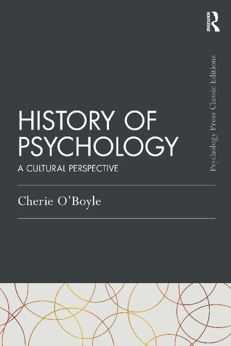 History Of Psychology A Cultural Perspective Cherie Oboyle