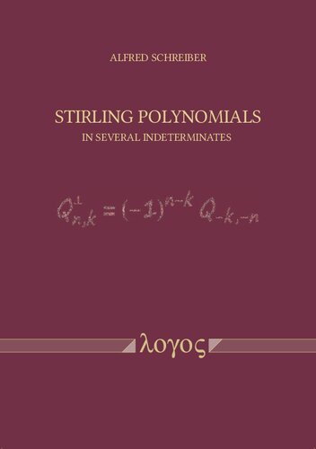 Stirling Polynomials In Several Indeterminates Schreiber Alfred