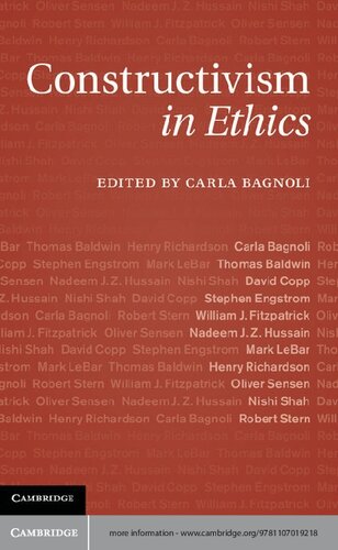 Constructivism In Ethics Carla Bagnoli Editor