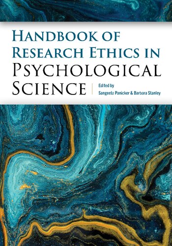 Handbook Of Research Ethics In Psychological Science Sangeeta Panicker Editor
