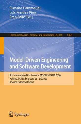 Modeldriven Engineering And Software Development 1st Ed 2021 Slimane Hammoudi