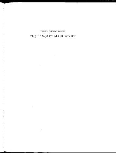 The Langloz Manuscript Fugal Improvisation Through Figured Bass William Renwick