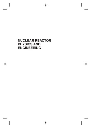 Nuclear Reactor Physics And Engineering John C Lee