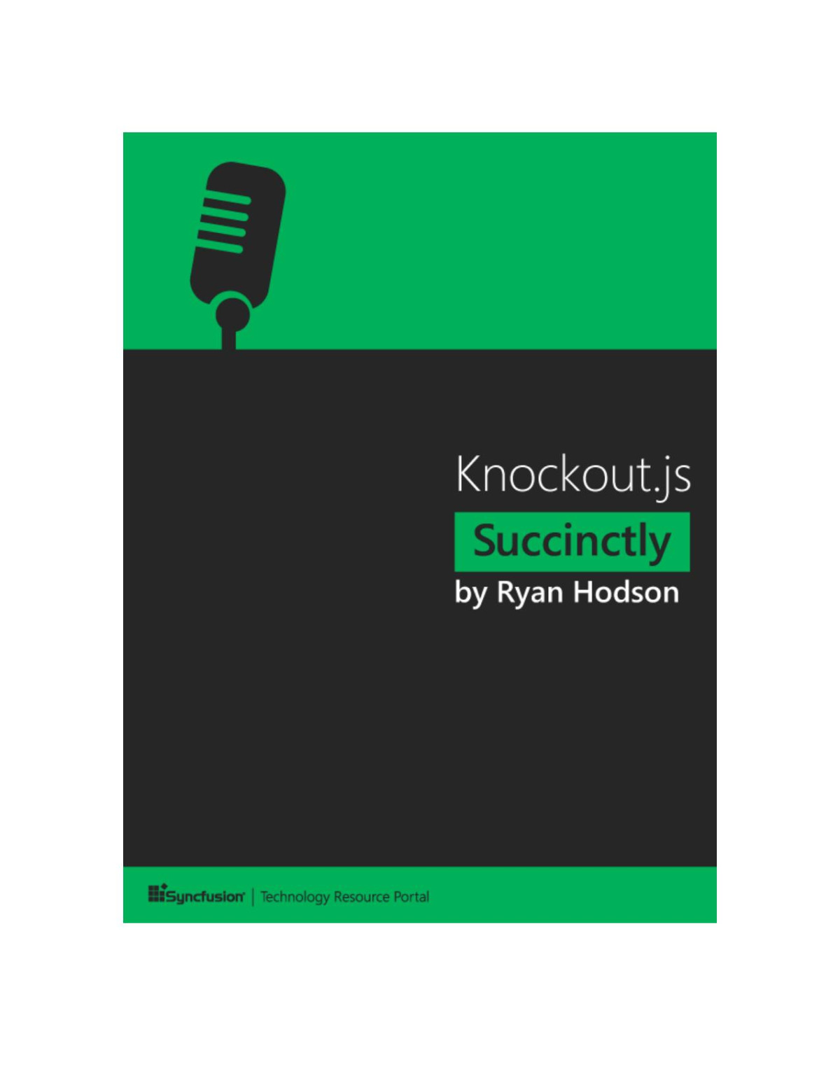 Knockoutjs Succinctly Ryan Hodson