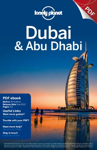 Dubai 7th Edition Lou Callan Lonely Planet Publications Firm Richard Plunkett