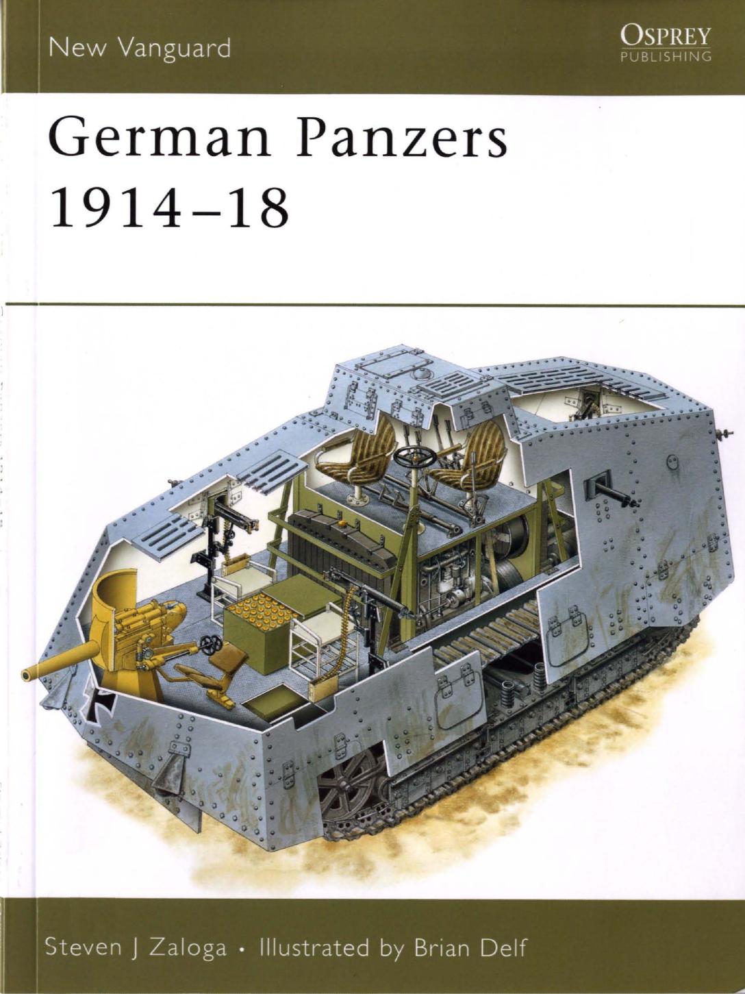German Panzers 191418 Steven J Zaloga Brian Delf Illustrator