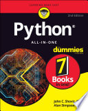 Python Allinone For Dummies 2nd Edition John C Shovic Alan Simpson