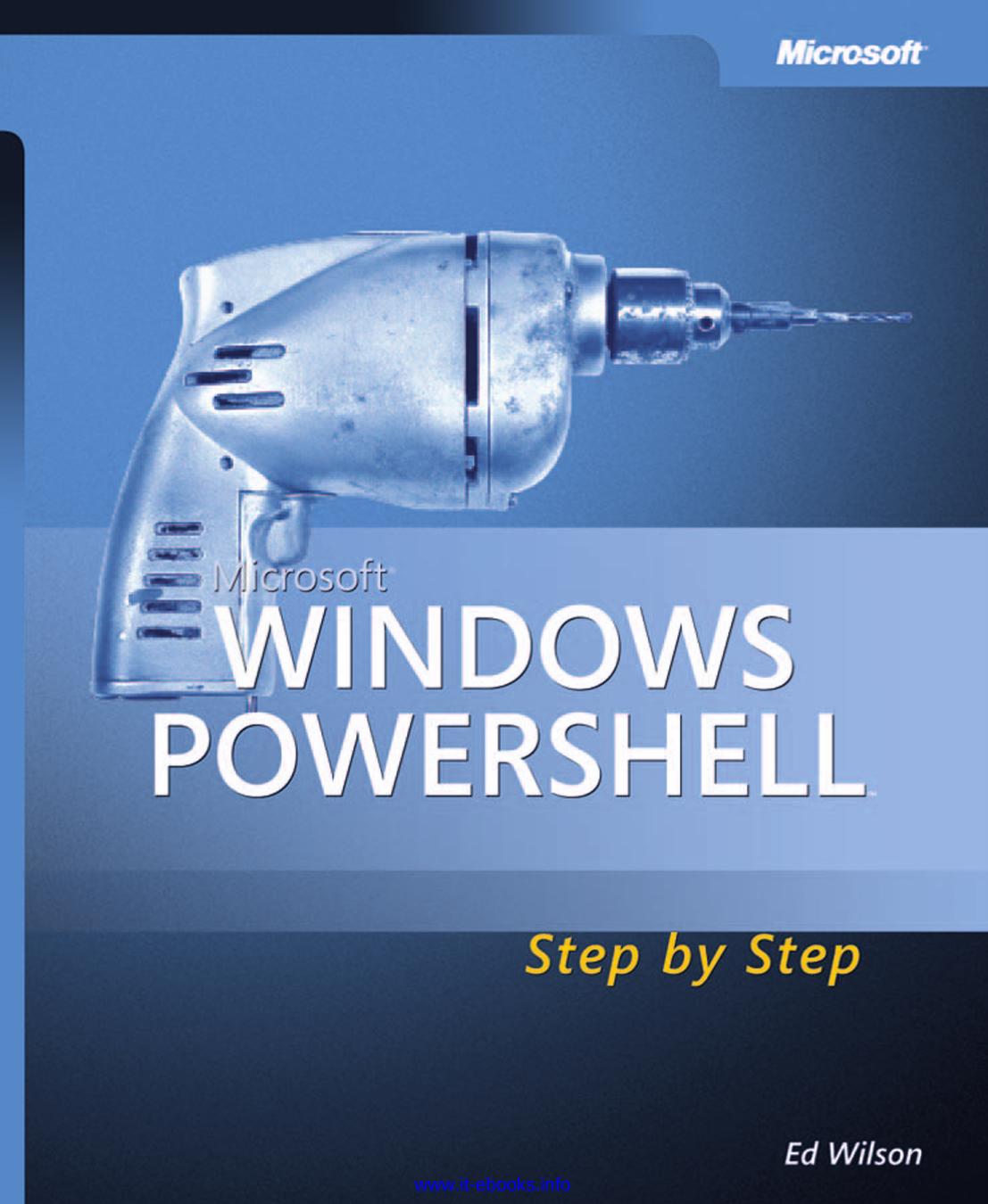 Microsoft Windows Powershell Step By Step Ed Wilson