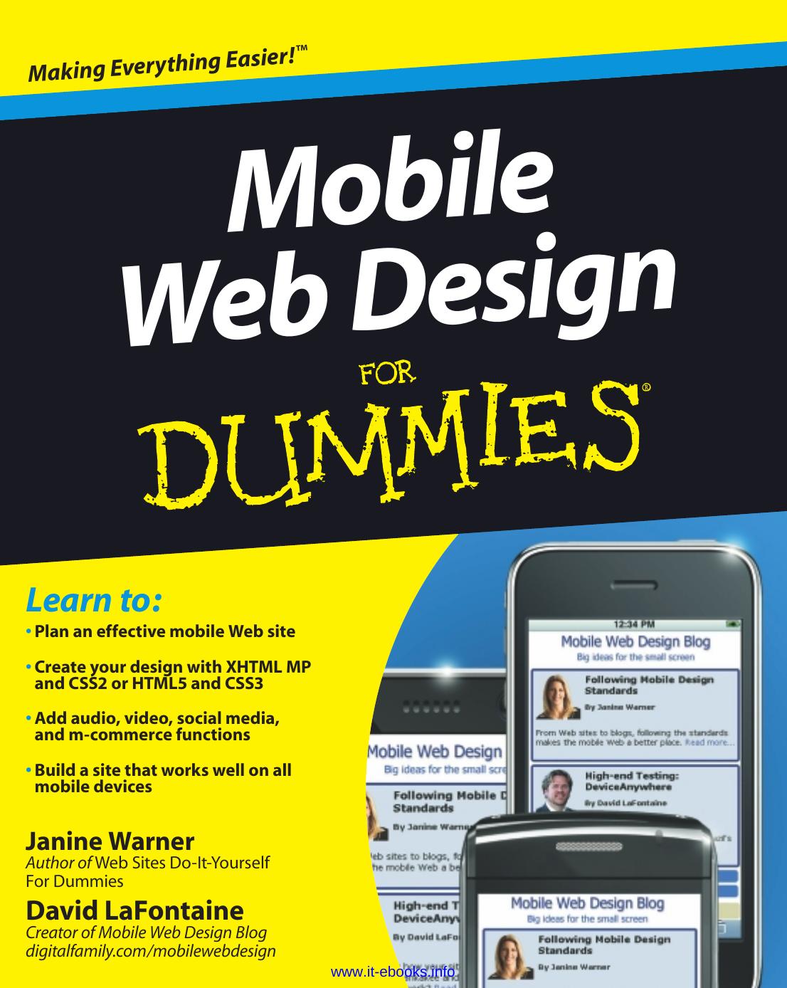 Mobile Web Design For Dummies Janine Warner David Lafontaine