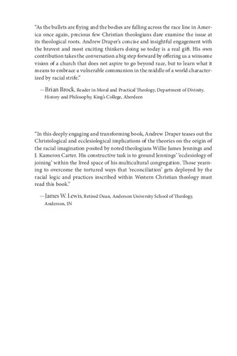 A Theology Of Race And Place Liberation And Reconciliation In The Works Of Jennings And Carter Andrew T Draper