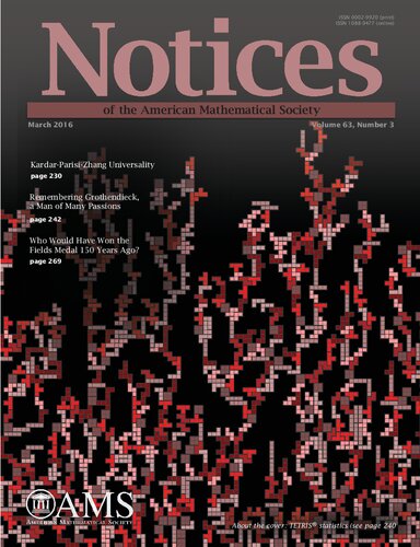 Notices Of The American Mathematical Society 3rd Edition Erica Flapan