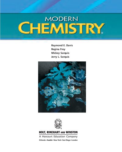 Modern Chemistry Student Edition 2009 1st Edition Rinehart And Winston Holt