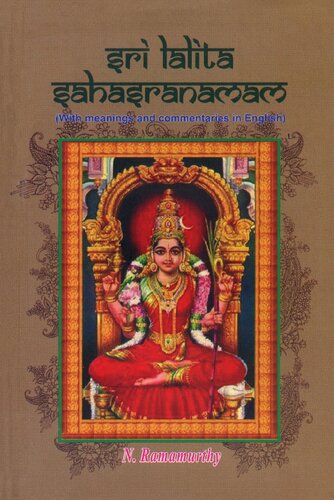 Sree Lalita Sahasranamam With Meanings And Comments In English 1st Edition Dr Ramamurthy Natarajan