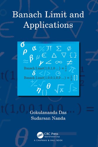 Banach Limit And Applications Gokulananda Nanda Das Sudarsan