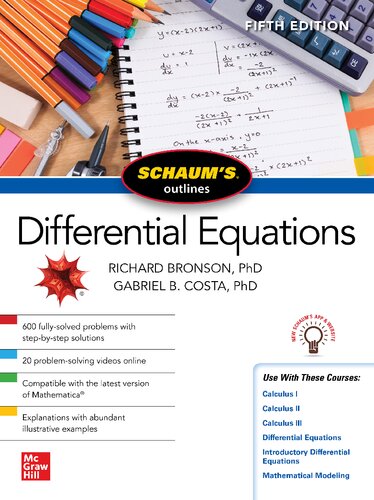 Schaums Outline Of Differential Equations Fifth Edition 5th Edition Bronson