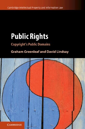 Public Rights Copyrights Public Domains 1st Edition Graham Greenleaf