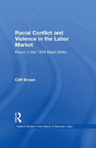 Racial Conflicts And Violence In The Labor Market Roots In The 1919 Steel Strike 1st Edition Cliff Brown