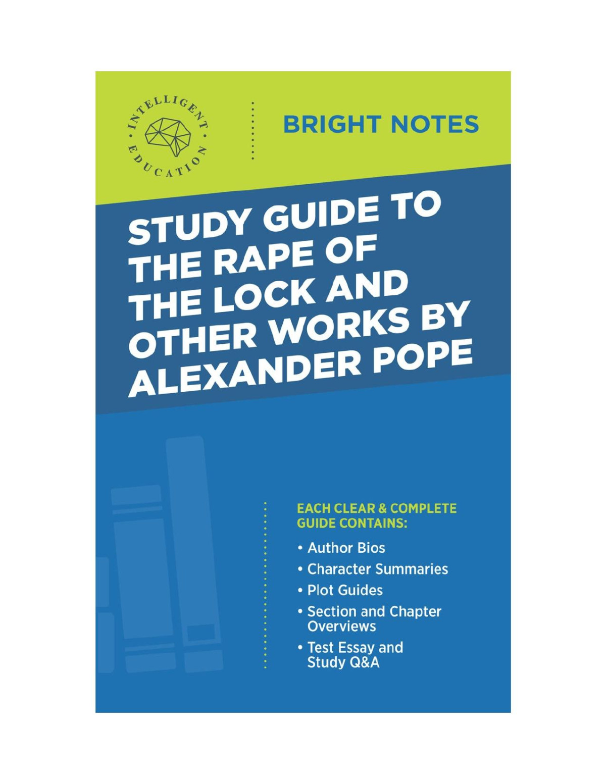 Study Guide To The Rape Of The Lock And Other Works Of Alexander Pope Bright Notes
