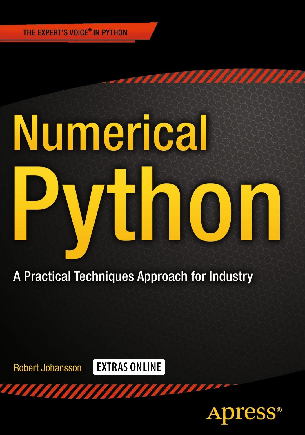 Numerical Python A Practical Techniques Approach For Industry 1st Edition Robert Johansson
