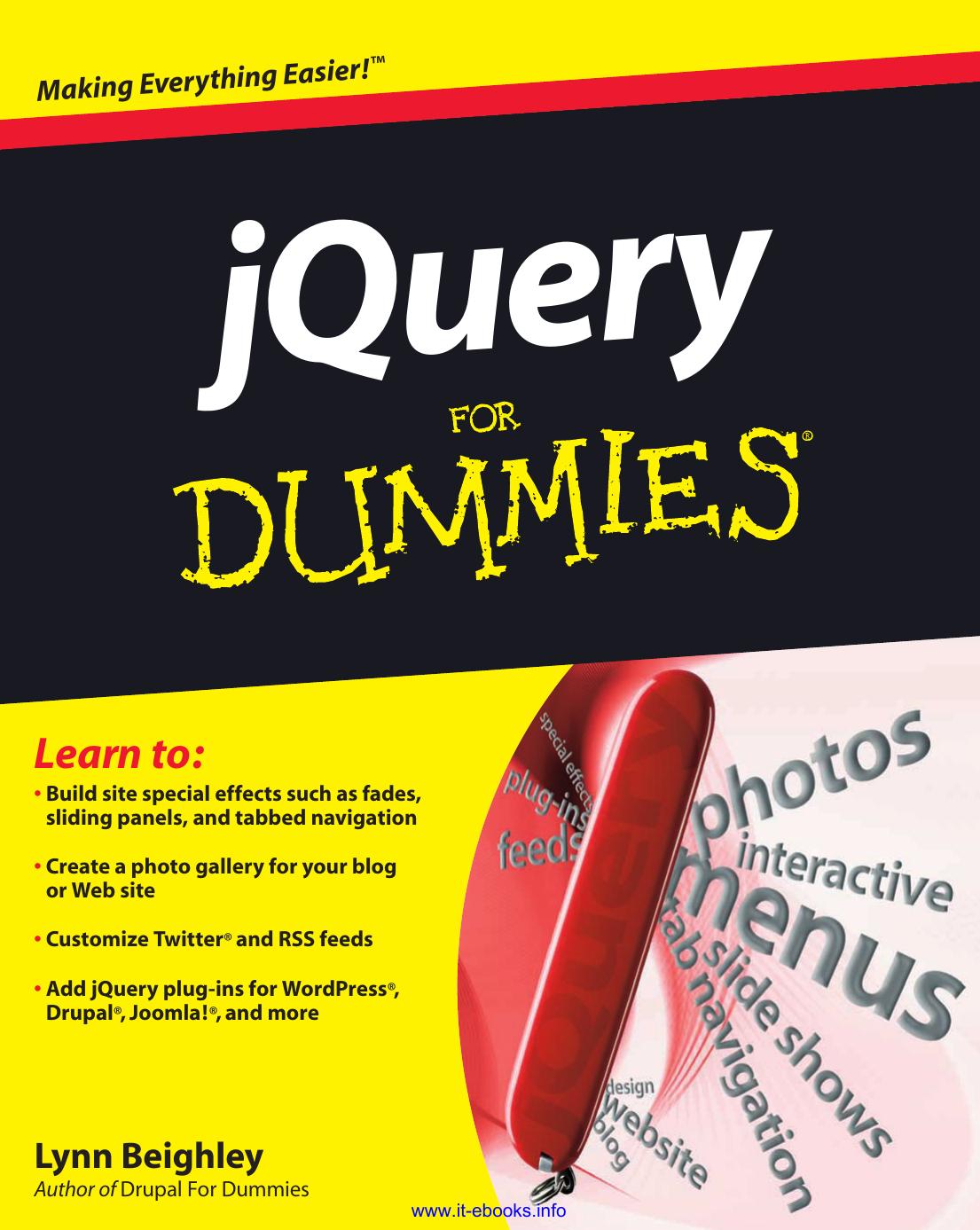 Jquery For Dummies 1st Edition Lynn Beighley