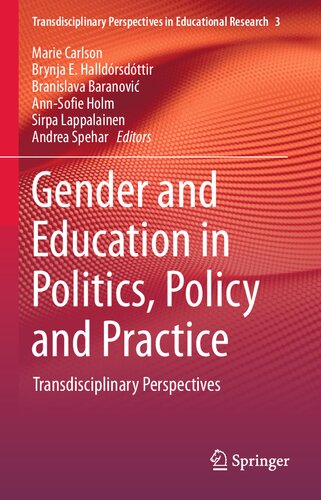 Gender And Education In Politics Policy And Practice Transdisciplinary Perspectives Marie Carlson