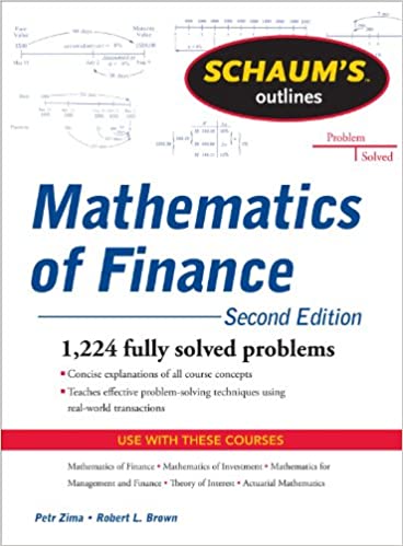 Schaums Outline Of Mathematics Of Finance 2nd Edition Robert Brown