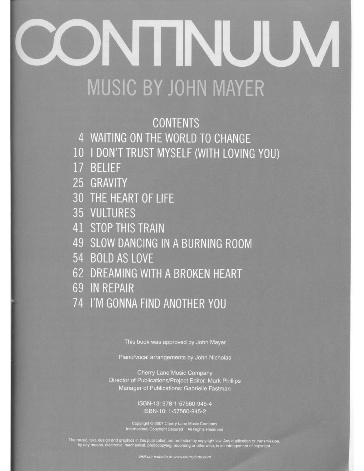 John Mayer Continuum John Mayer