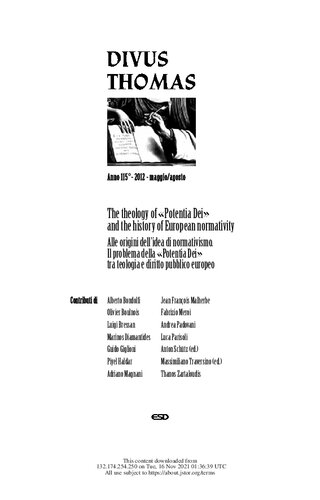 Theology Of Potentia Dei And History Of European Normativity Anton Schtz