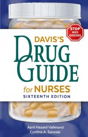 Daviss Drug Guide For Nurses 16th Edition April Hazard Vallerand