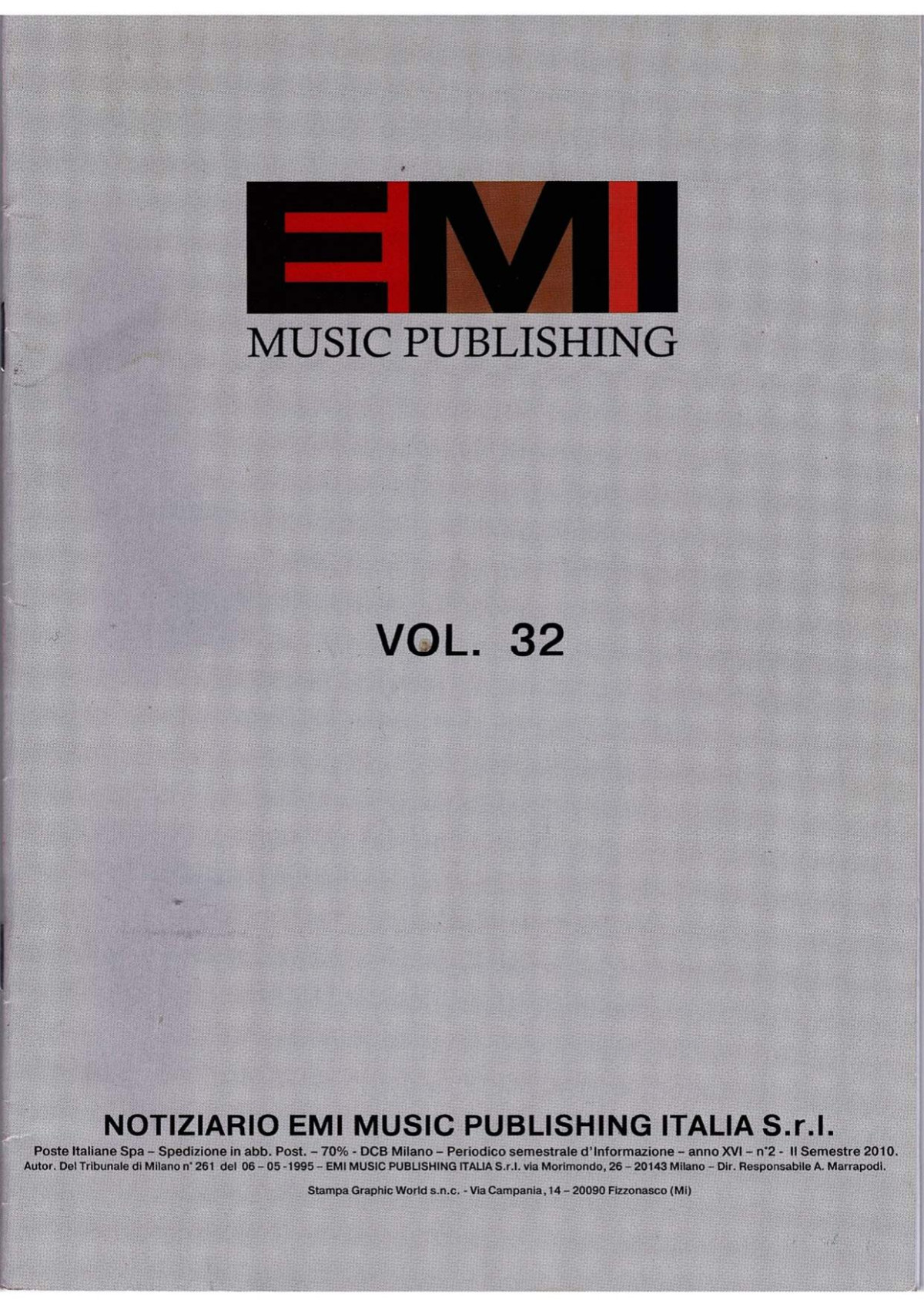 Emi Volume 32 2010th Edition Artisti Vari