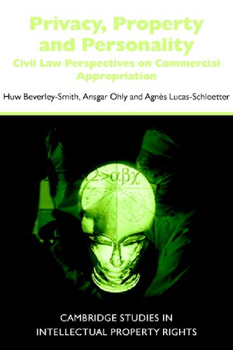 Privacy Property And Personality Civil Law Perspectives On Commercial Appropriation 1st Edition Huw Beverleysmith