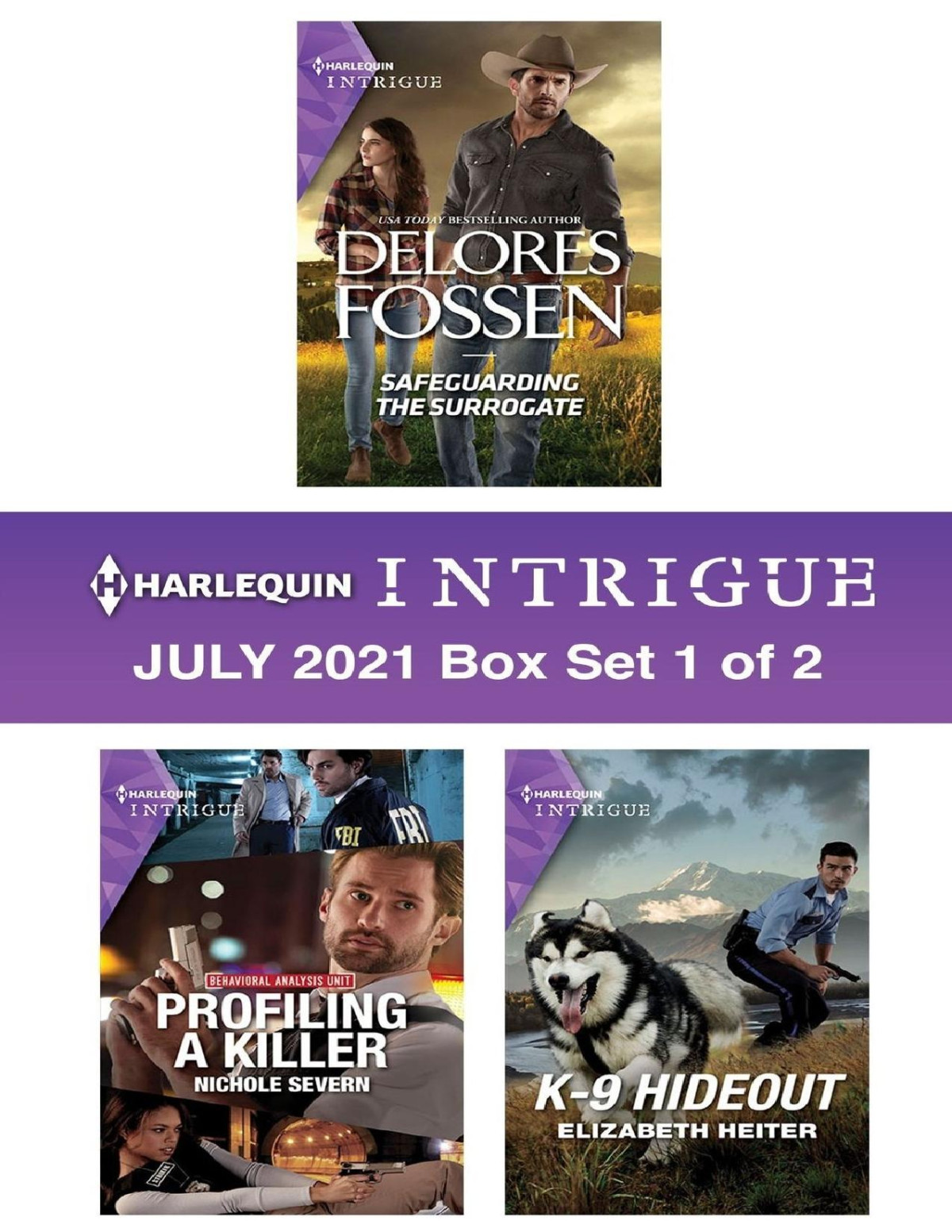 Harlequin Intrigue July 2021 Box Set 1 Of 2 Delores Fossen Nichole Severn Elizabeth Heiter