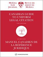 Canadian Guide To Uniform Legal Citation Manuel Canadien De La Rfrence Juridique 9th Edition Nicolas Labbecorbin Editor