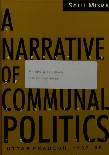A Narrative Of Communal Politics Uttar Pradesh 193739 Salil Misra
