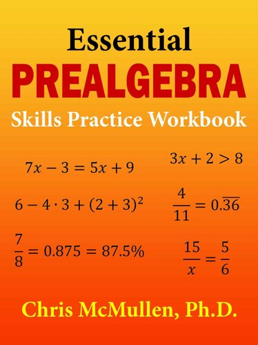 Essential Prealgebra Skills Practice Workbook Chris Mcmullen