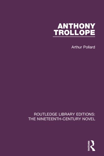 Anthony Trollope 1st Edition Arthur Pollard