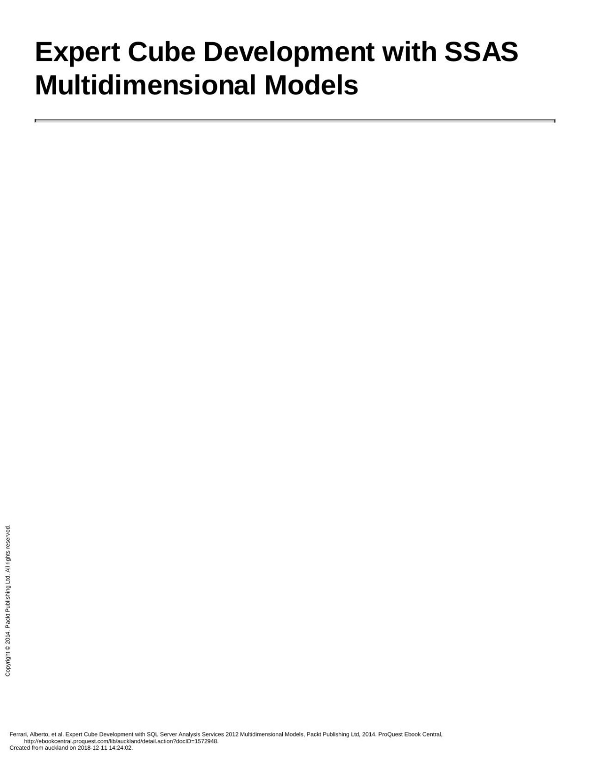 Expert Cube Development With Sql Server Analysis Services 2012 Multidimensional Models Alberto Ferrari