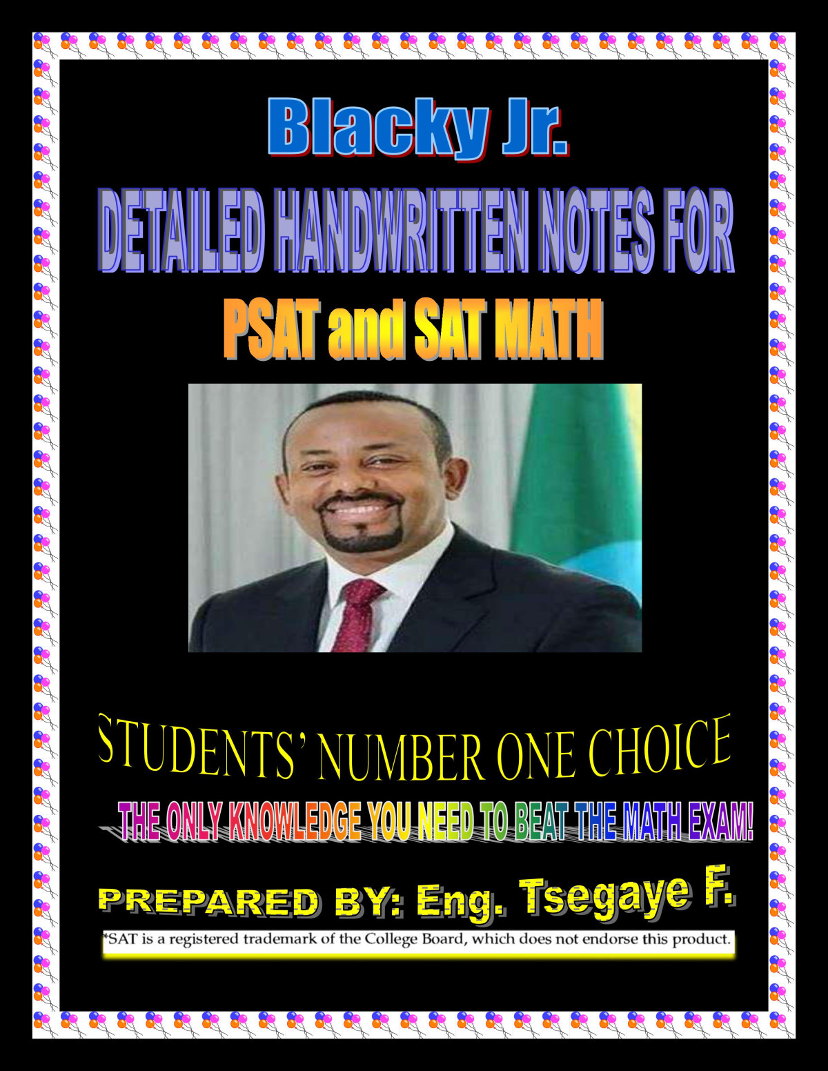 Blacky Jr Sat And Psat Math Book Used For Sat Exam After 2016 2021th Edition Eng Tsegaye Ferenje