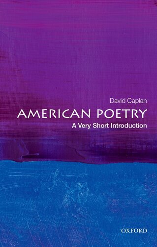 American Poetry A Very Short Introduction David Caplan