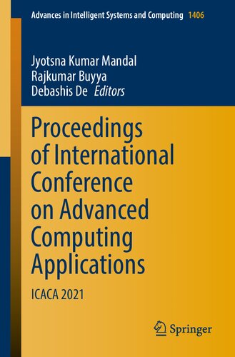 Proceedings Of International Conference On Advanced Computing Applications 1st Edition Jyotsna Kumar Mandal