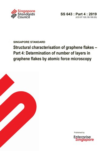 Ss 643 4 2019 Structural Characterisation Of Graphene Flakes Part 4 Determination Of Number Of Layers In Graphene Flakes By Atomic Force Microscopy 2019th Edition The Chemical Standards Committee