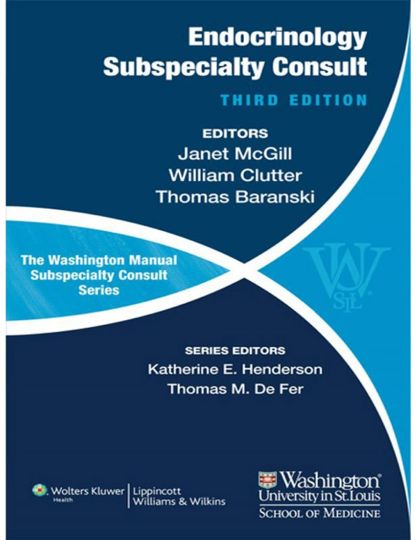 The Washington Manual Endocrinology Subspecialty Consult 3rd Edition Janet B Mcgill