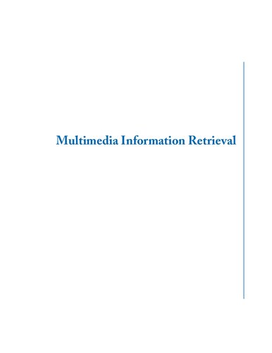 Multimedia Information Retrieval Stefan Rueger