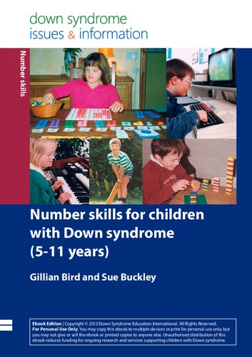 Number Skills For Children With Down Syndrome 511 Years Gillian Bird