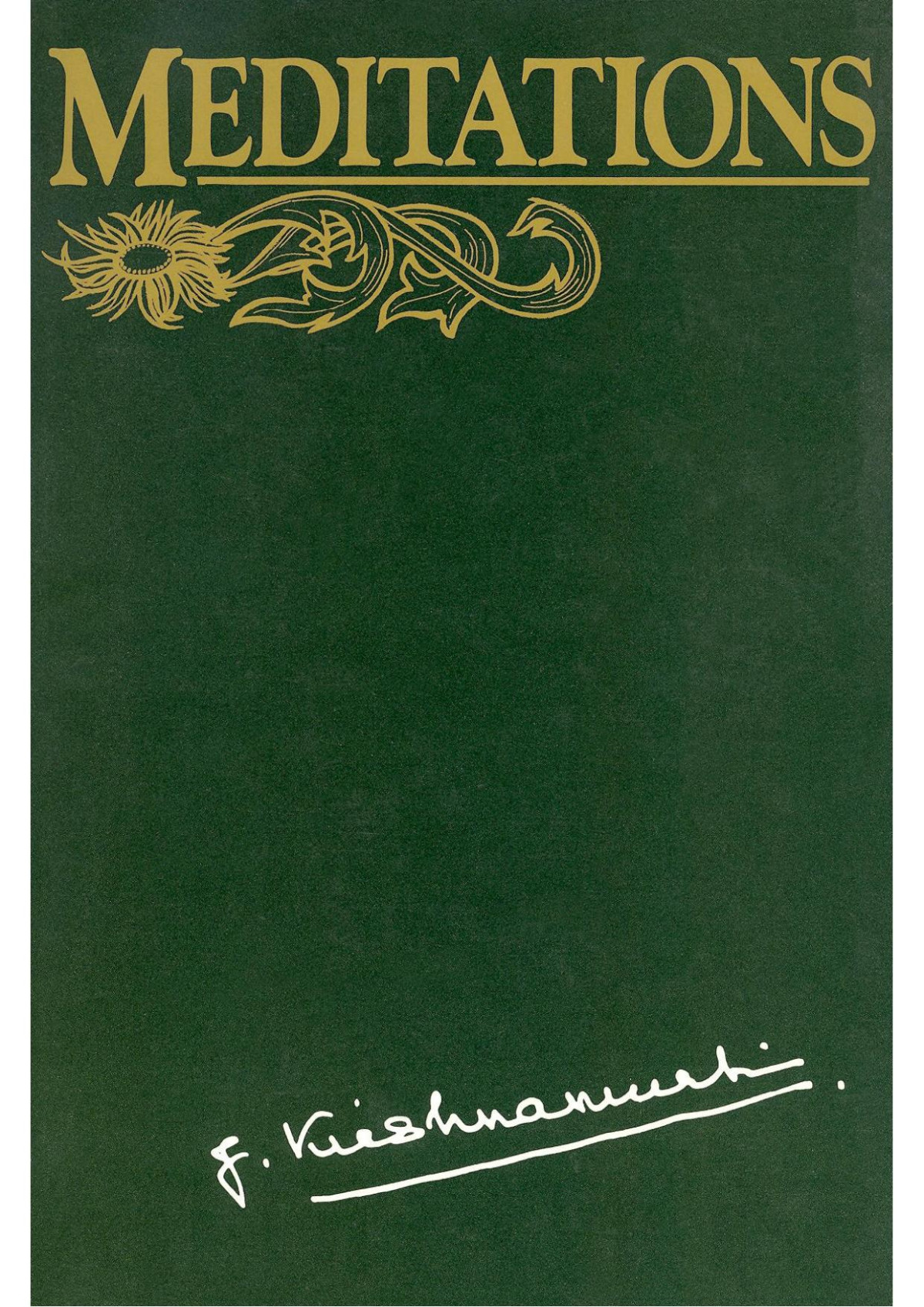 Meditations J Krishnamurti