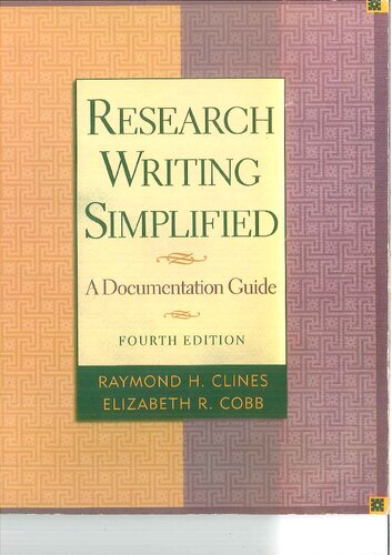 Research Writing Simplified Raymond Clines