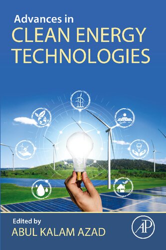 Advances In Clean Energy Technologies 1st Edition Abul Kalam Azad Editor
