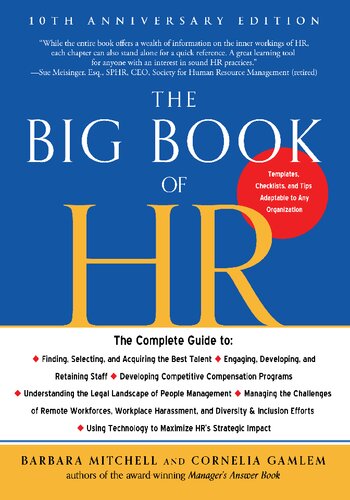 The Big Book Of Hr 10th Anniversary Edition Anniversary Mitchell