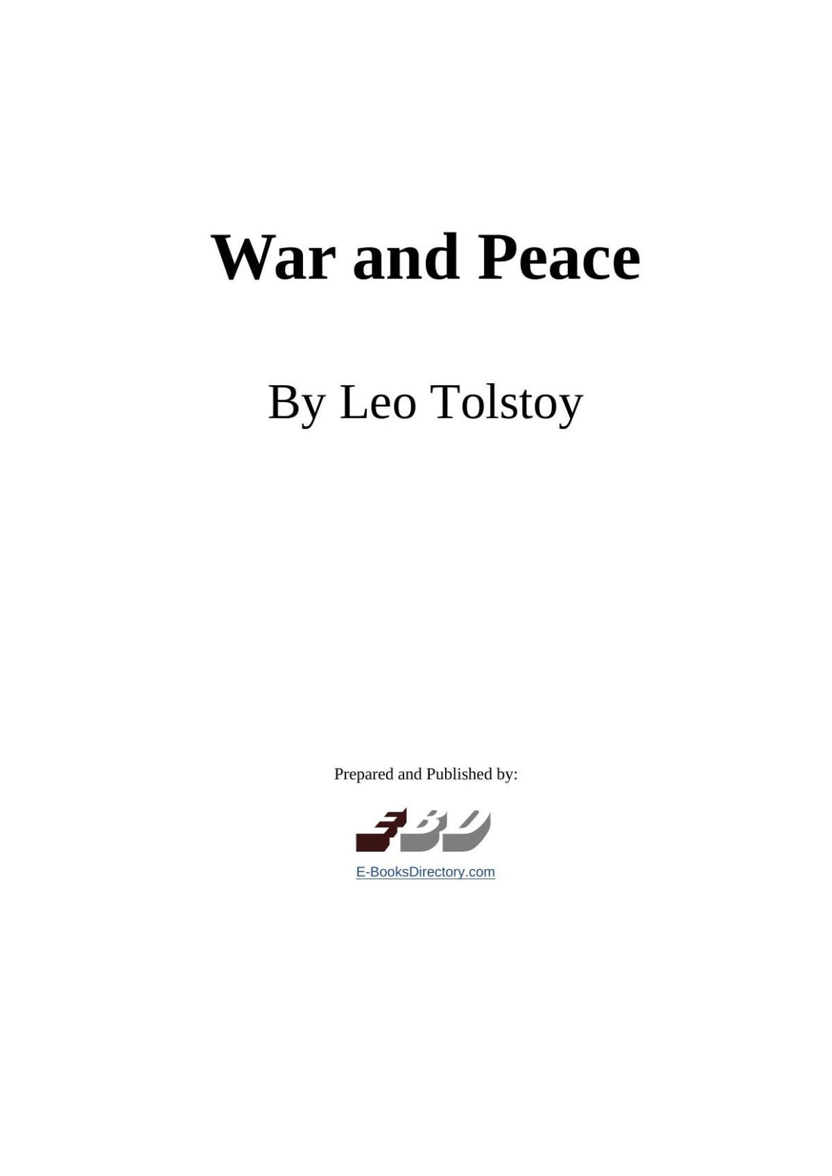War And Peace Leo Tolstoy