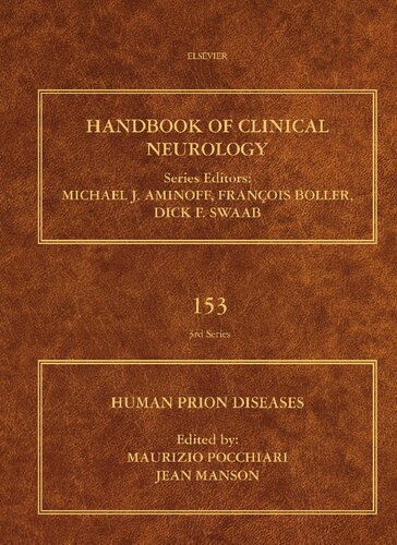 Handbook Of Clinical Neurology Human Prion Diseases 1st Edition Maurizio Pocchiari Jean Manson
